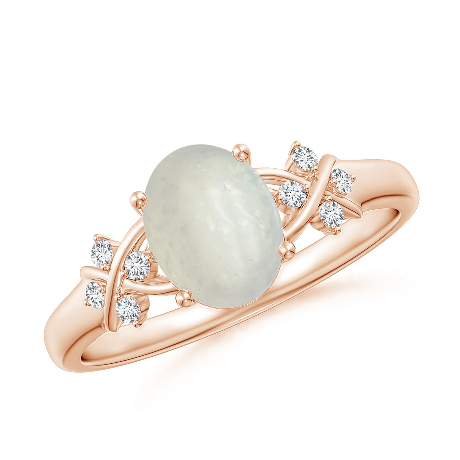 A - Moonstone / 1.18 CT / 14 KT Rose Gold