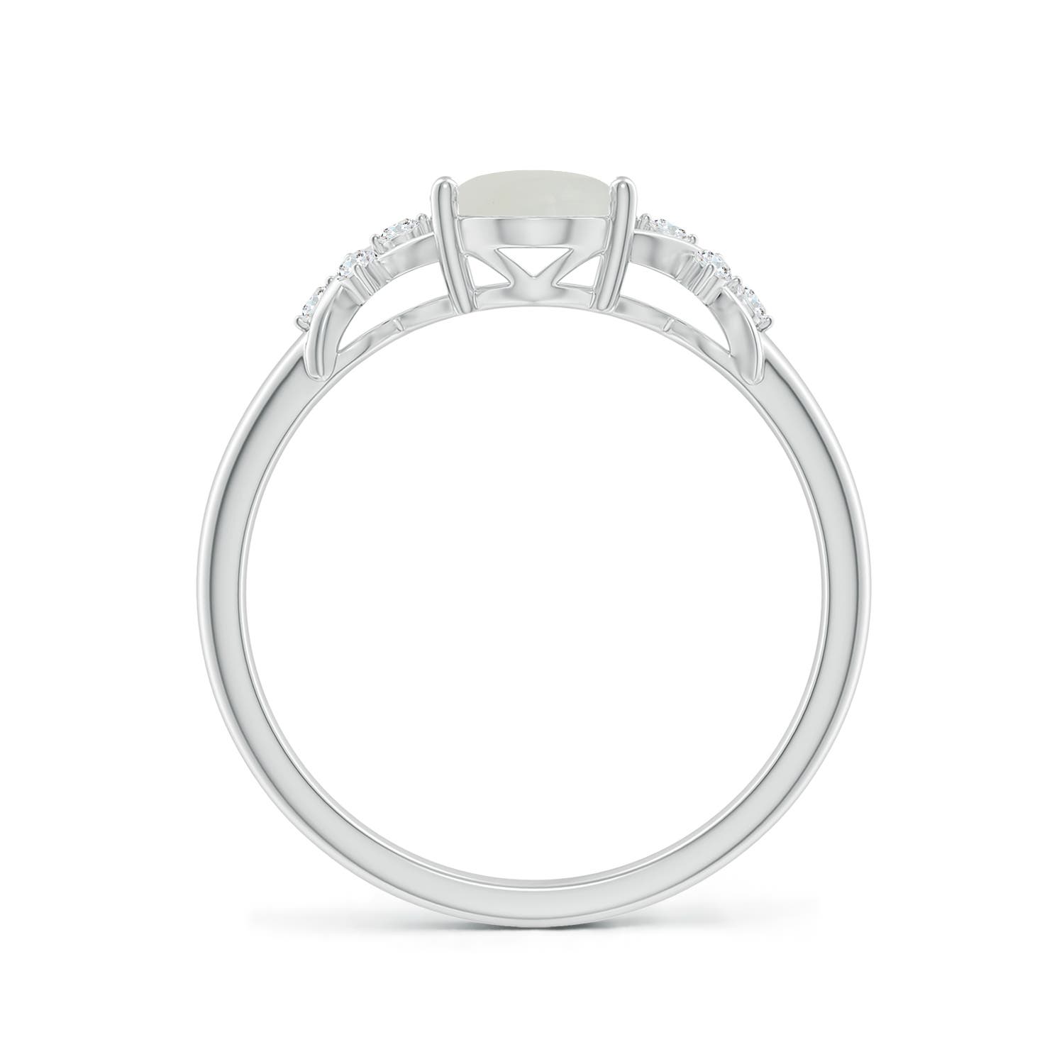 A - Moonstone / 1.18 CT / 14 KT White Gold