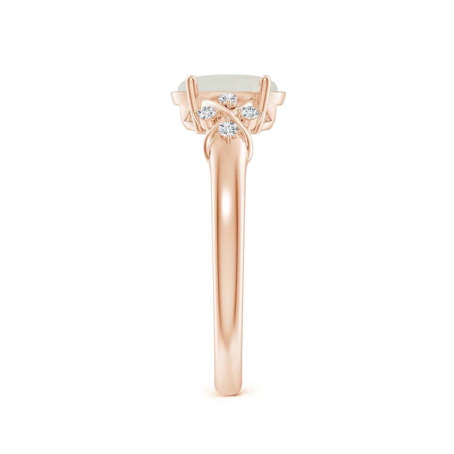 AAAA - Moonstone / 1.18 CT / 14 KT Rose Gold