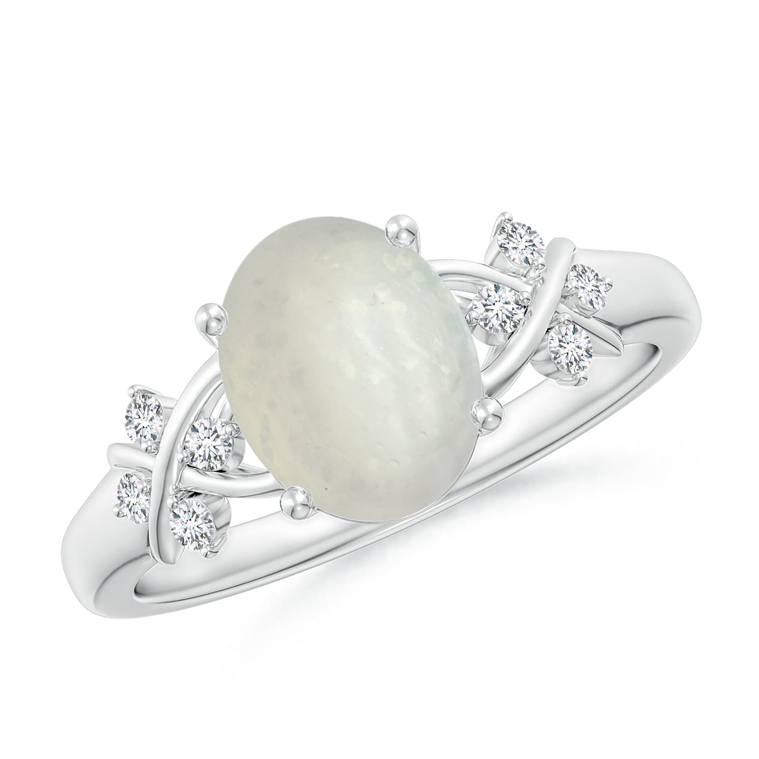 A - Moonstone / 1.81 CT / 14 KT White Gold