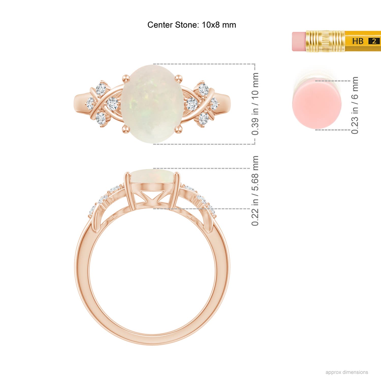 A - Opal / 1.62 CT / 14 KT Rose Gold