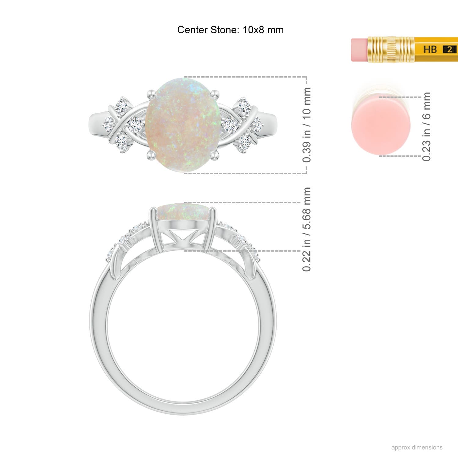 AA - Opal / 1.62 CT / 14 KT White Gold