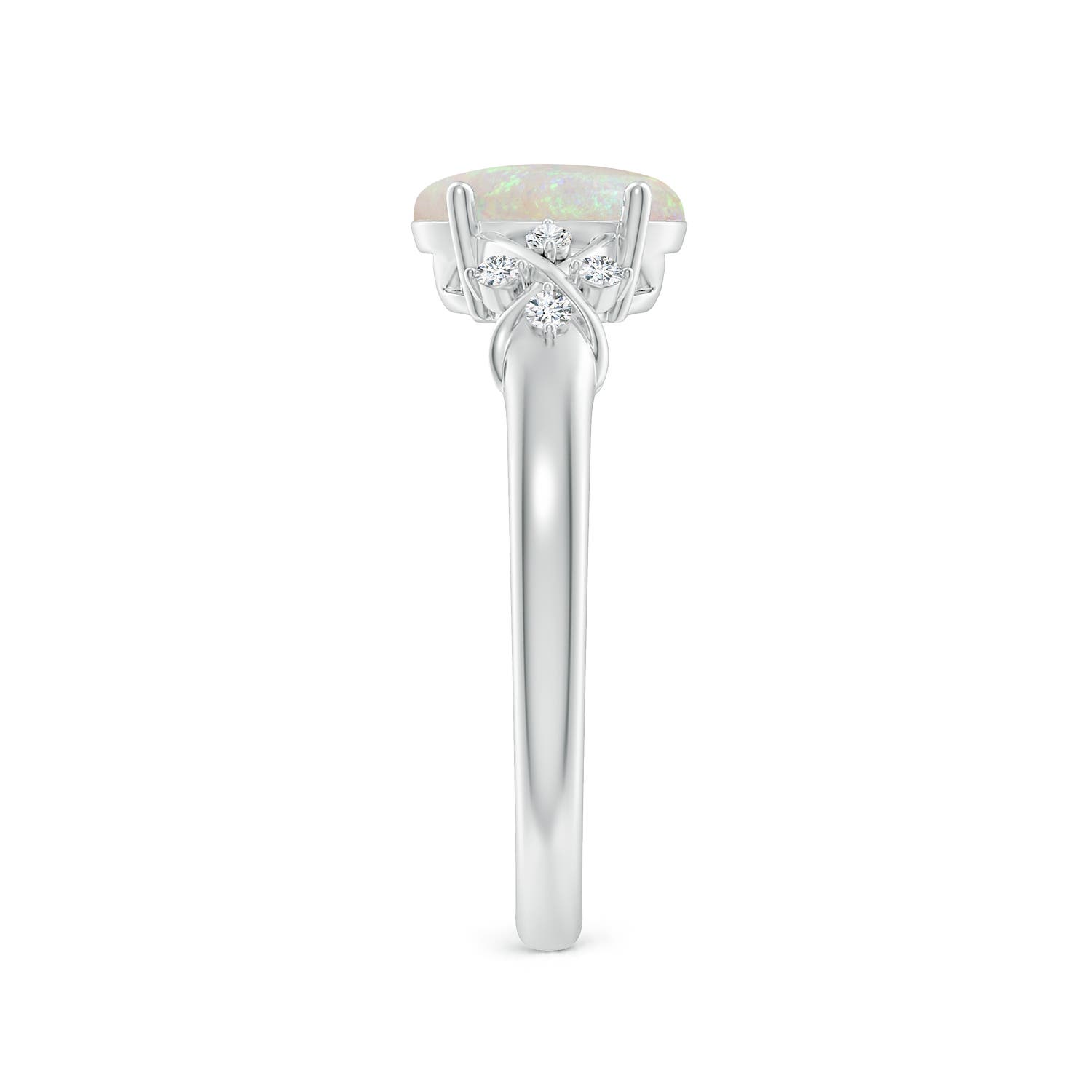 AA - Opal / 0.88 CT / 14 KT White Gold