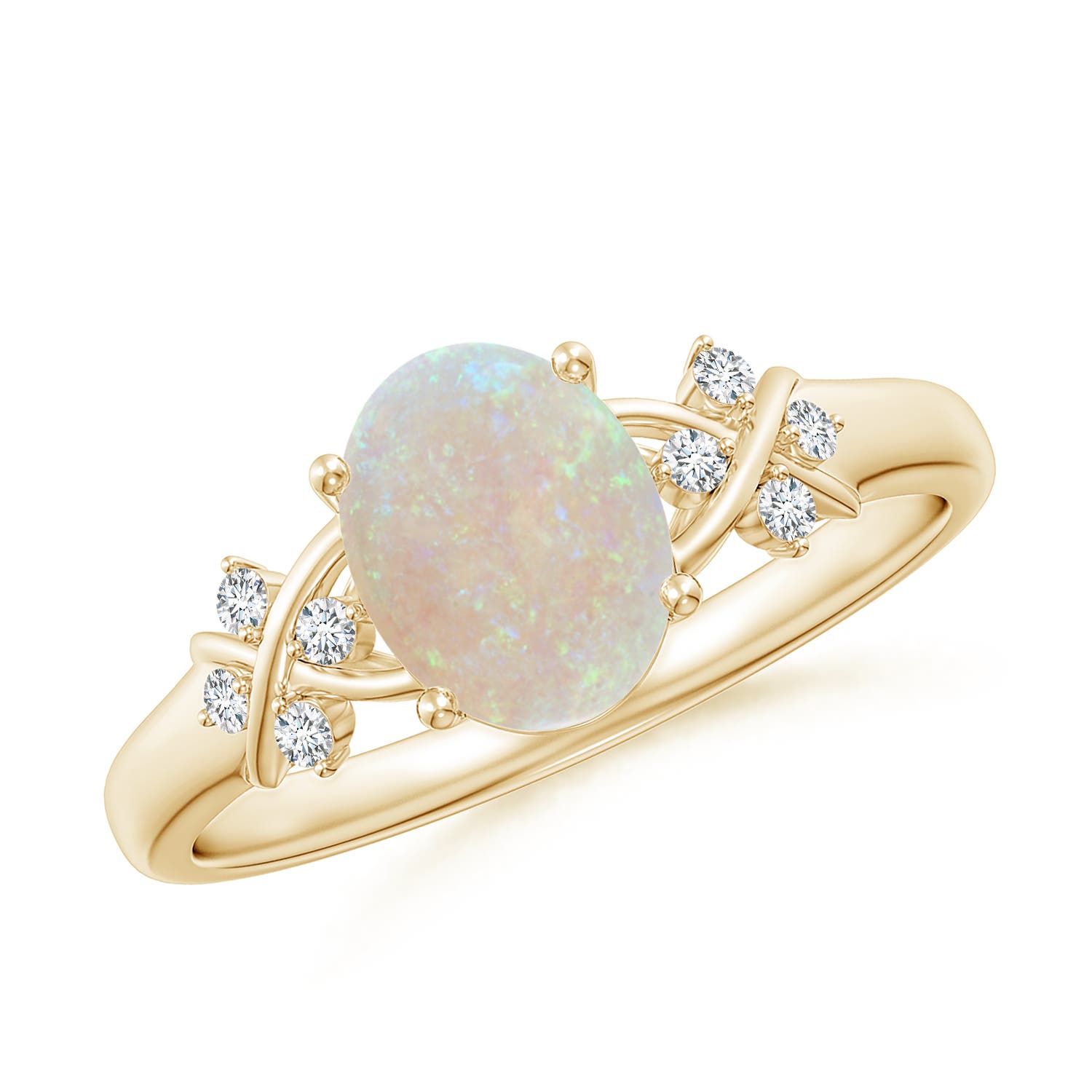 AA - Opal / 0.88 CT / 14 KT Yellow Gold