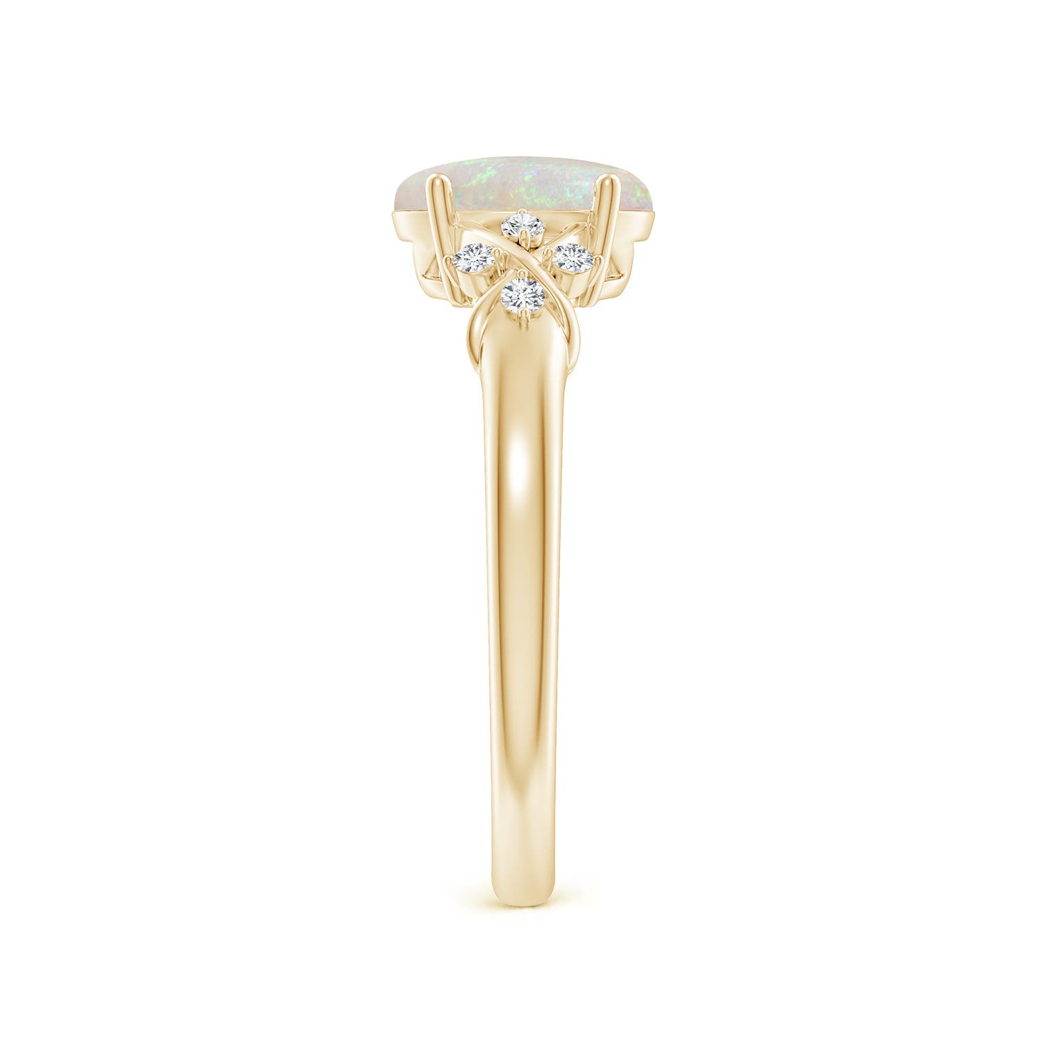 AA - Opal / 0.88 CT / 14 KT Yellow Gold