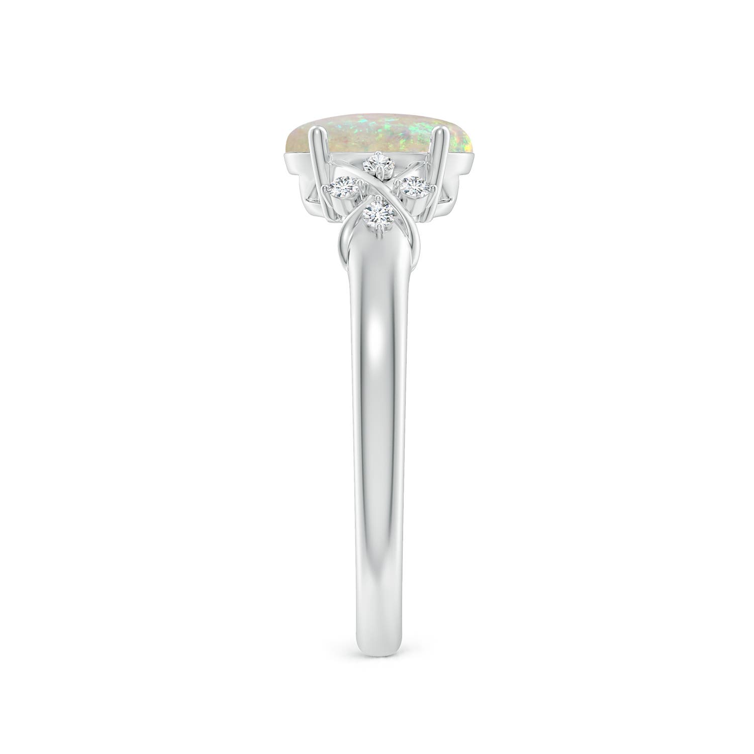 AAA - Opal / 0.88 CT / 14 KT White Gold