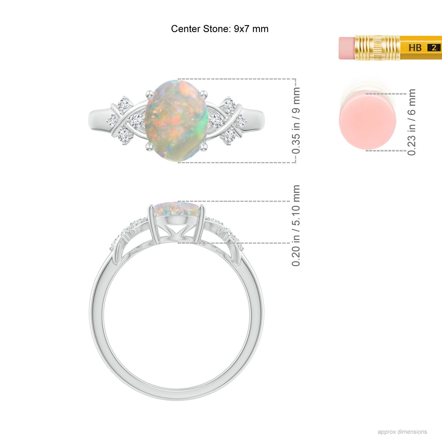 AAAA - Opal / 1.21 CT / 14 KT White Gold