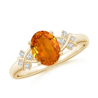 Oval AAA Orange Sapphire