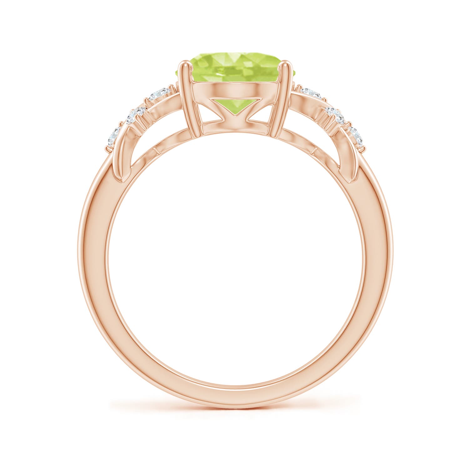 A - Peridot / 2.77 CT / 14 KT Rose Gold