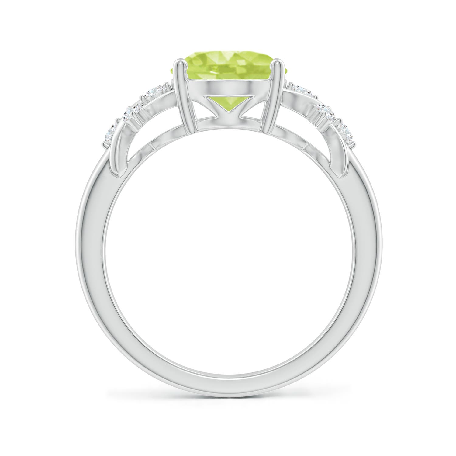 A - Peridot / 2.77 CT / 14 KT White Gold