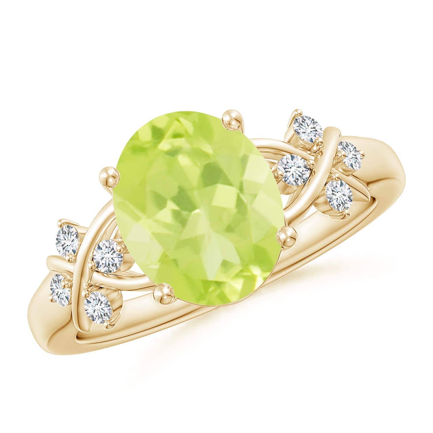 A - Peridot / 2.77 CT / 14 KT Yellow Gold