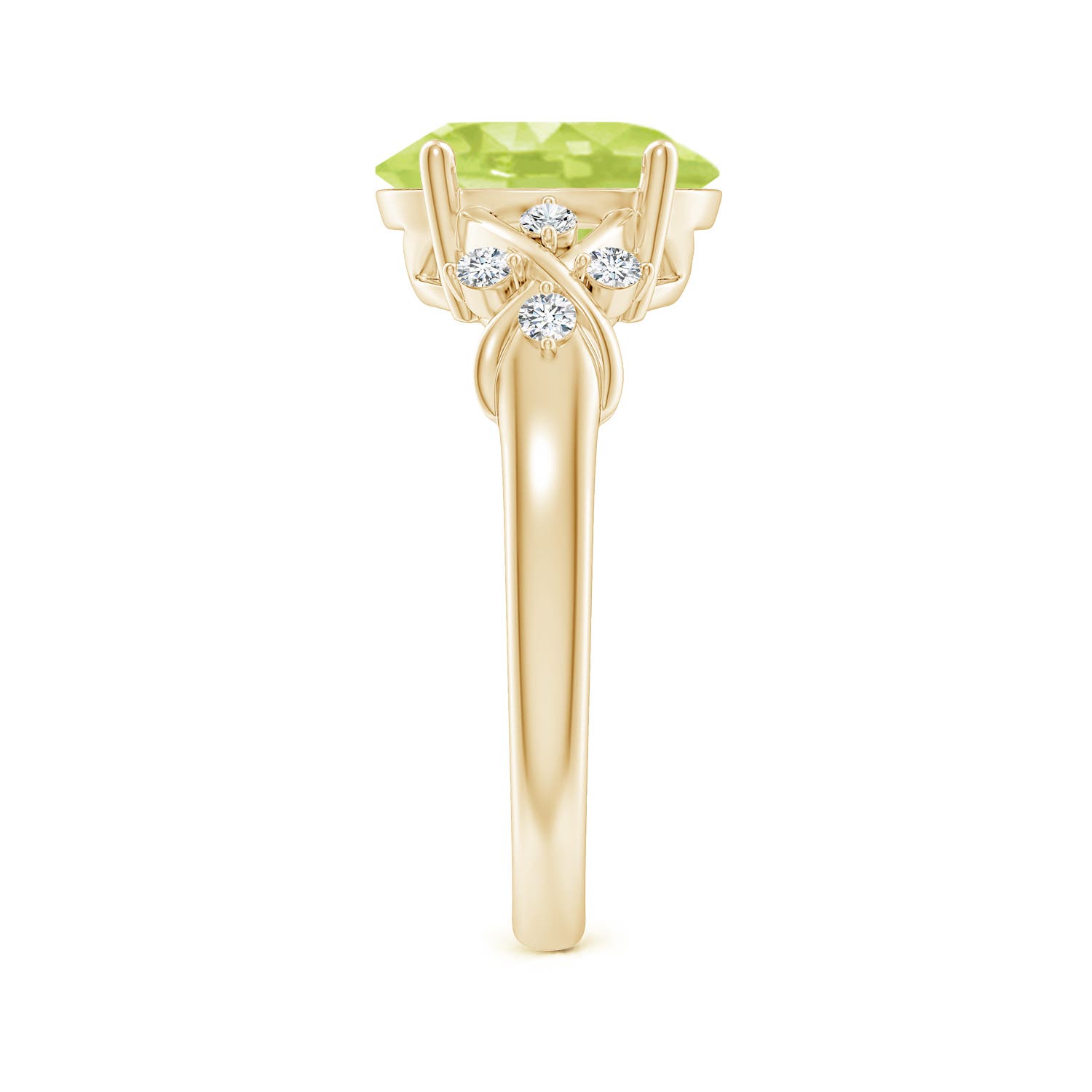 A - Peridot / 2.77 CT / 14 KT Yellow Gold