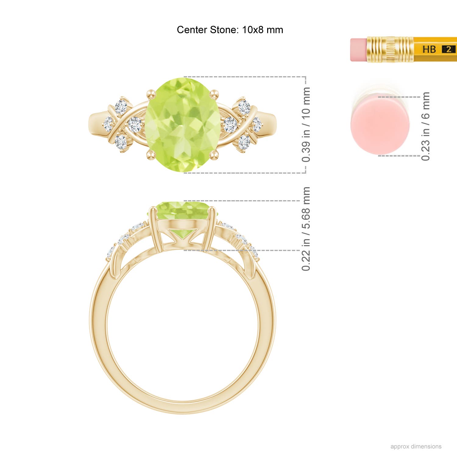 A - Peridot / 2.77 CT / 14 KT Yellow Gold