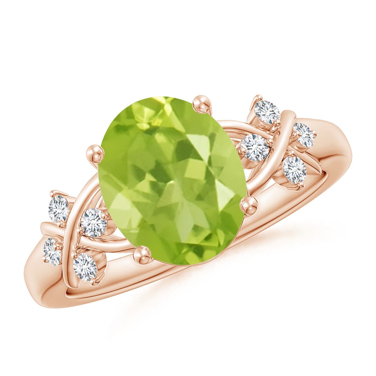 AA - Peridot / 2.77 CT / 14 KT Rose Gold