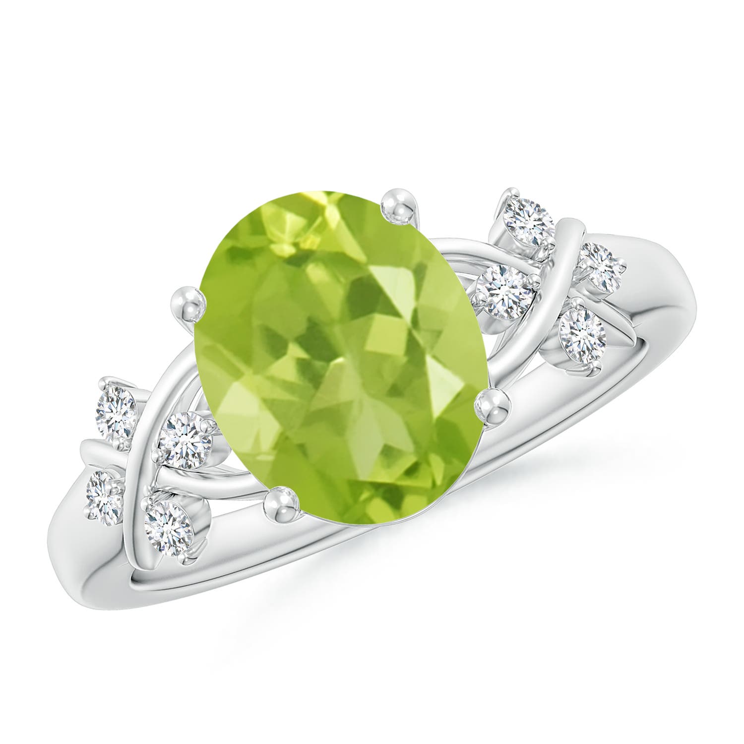 AA - Peridot / 2.77 CT / 14 KT White Gold