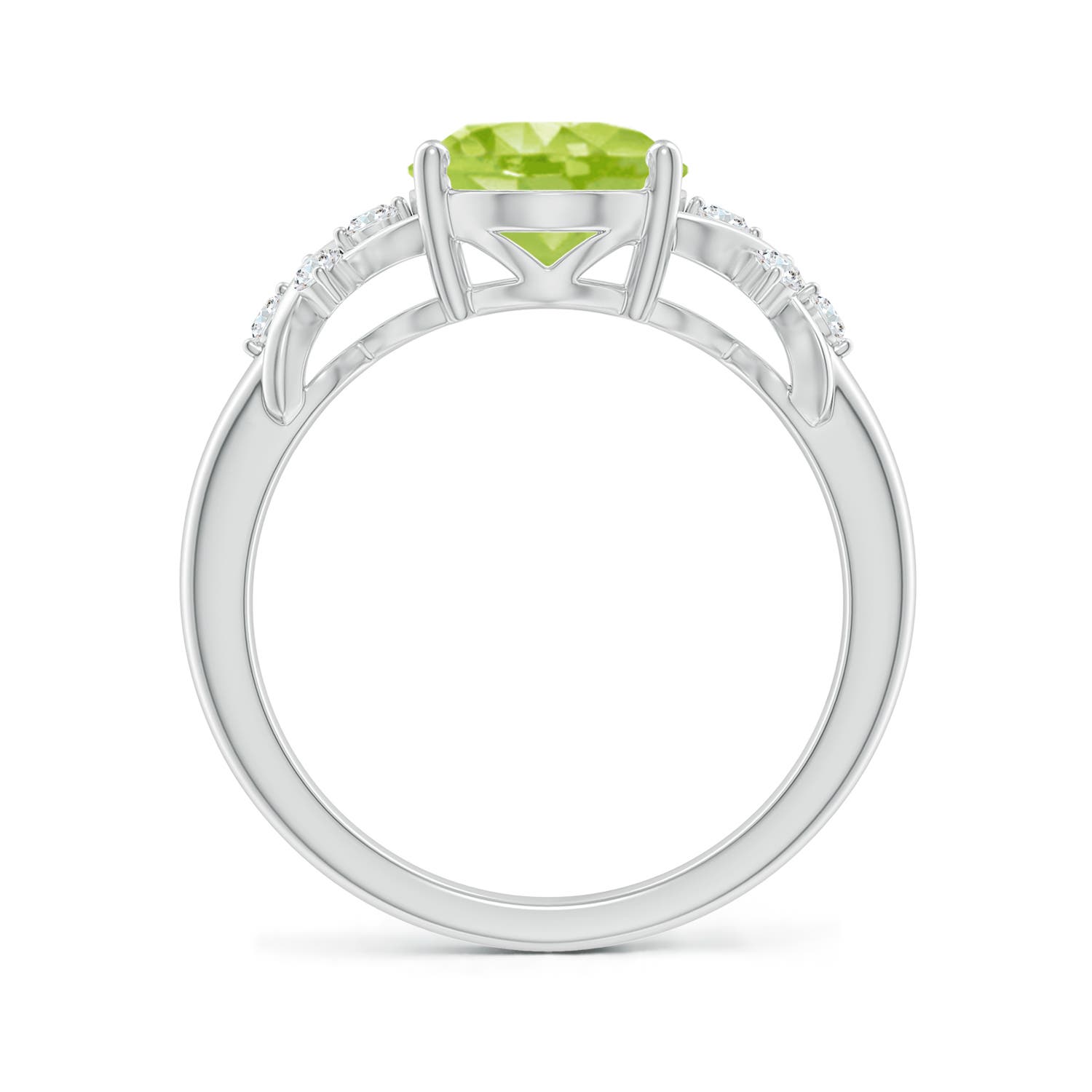 AA - Peridot / 2.77 CT / 14 KT White Gold