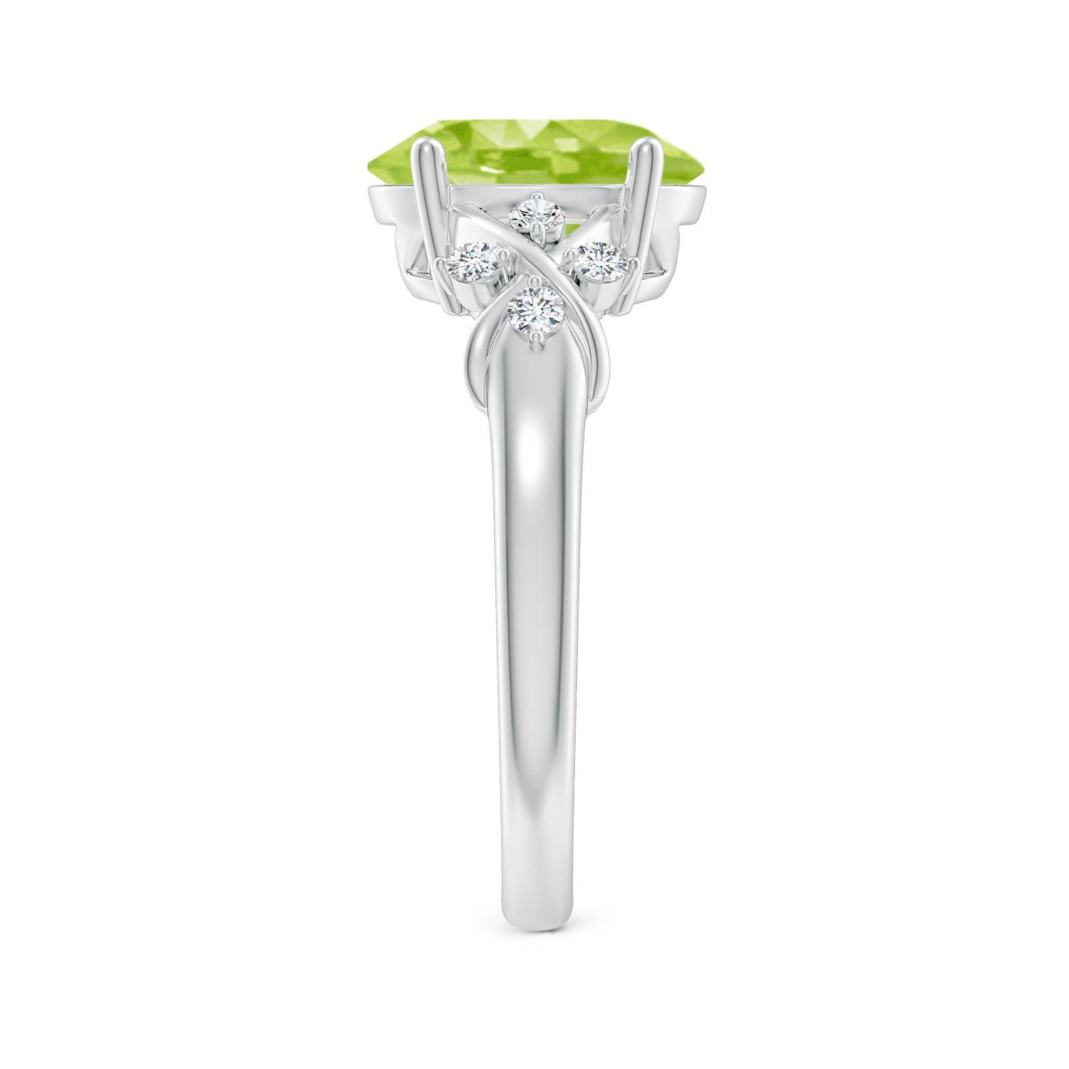 AA - Peridot / 2.77 CT / 14 KT White Gold