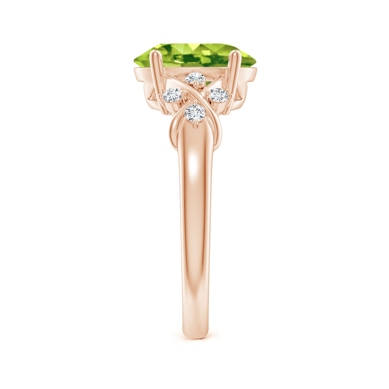 AAA - Peridot / 2.77 CT / 14 KT Rose Gold