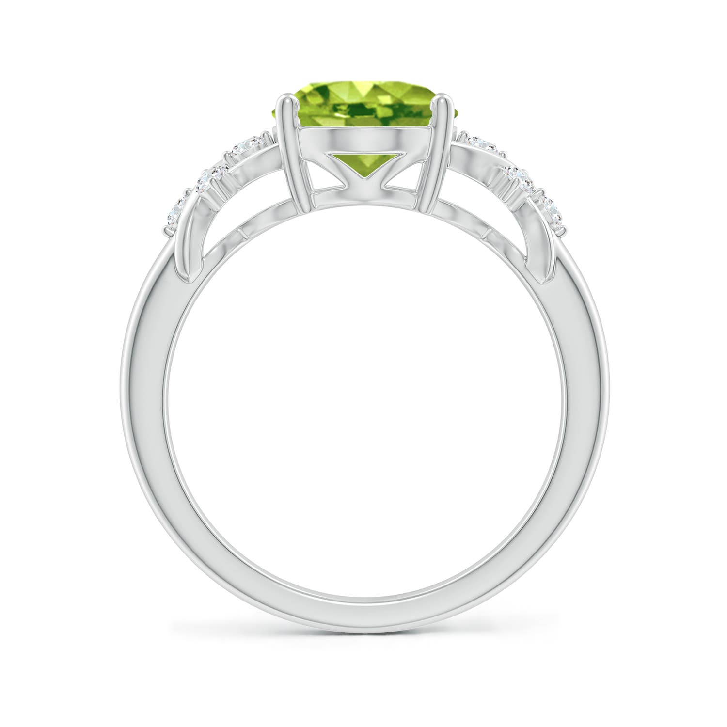 AAA - Peridot / 2.77 CT / 14 KT White Gold