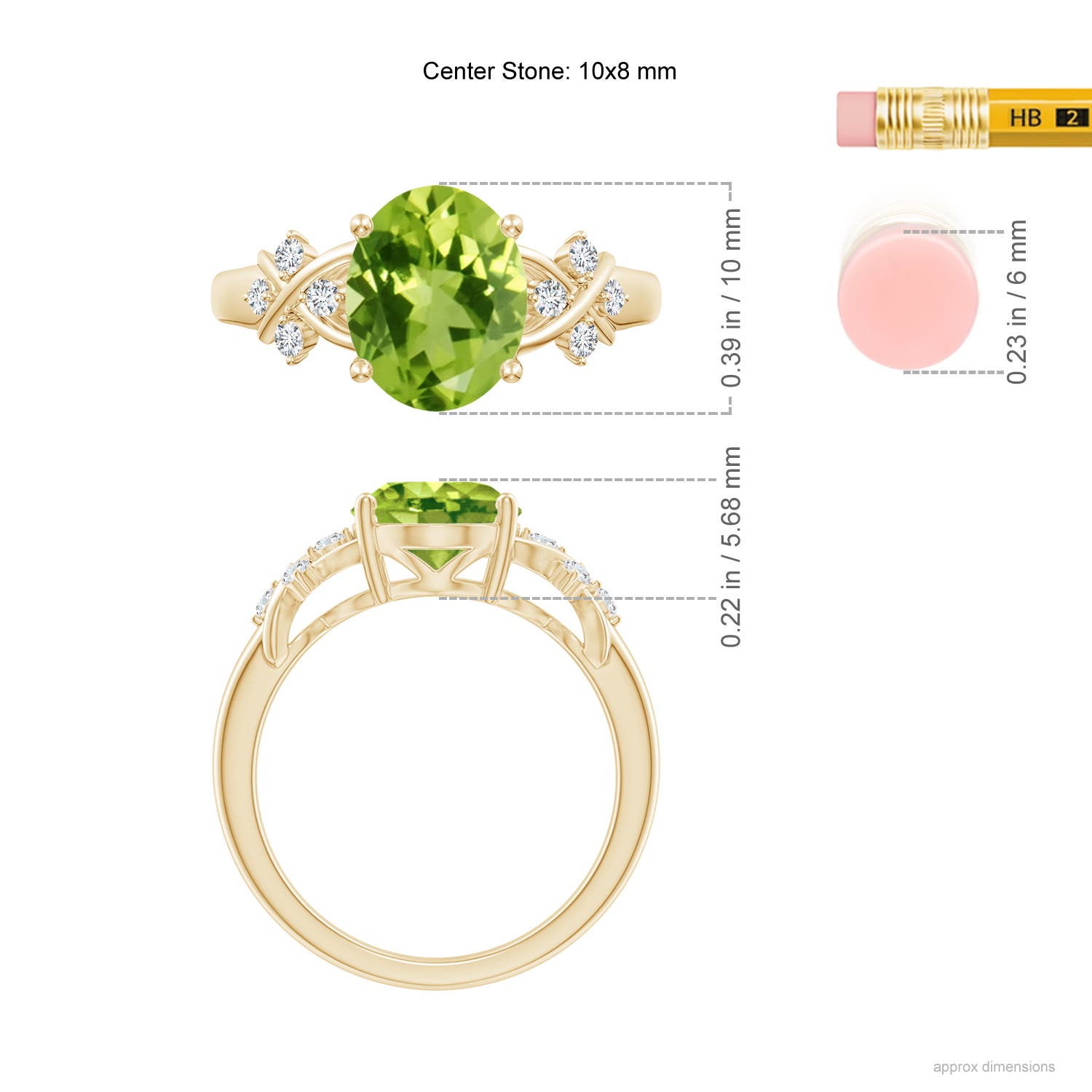 AAA - Peridot / 2.77 CT / 14 KT Yellow Gold