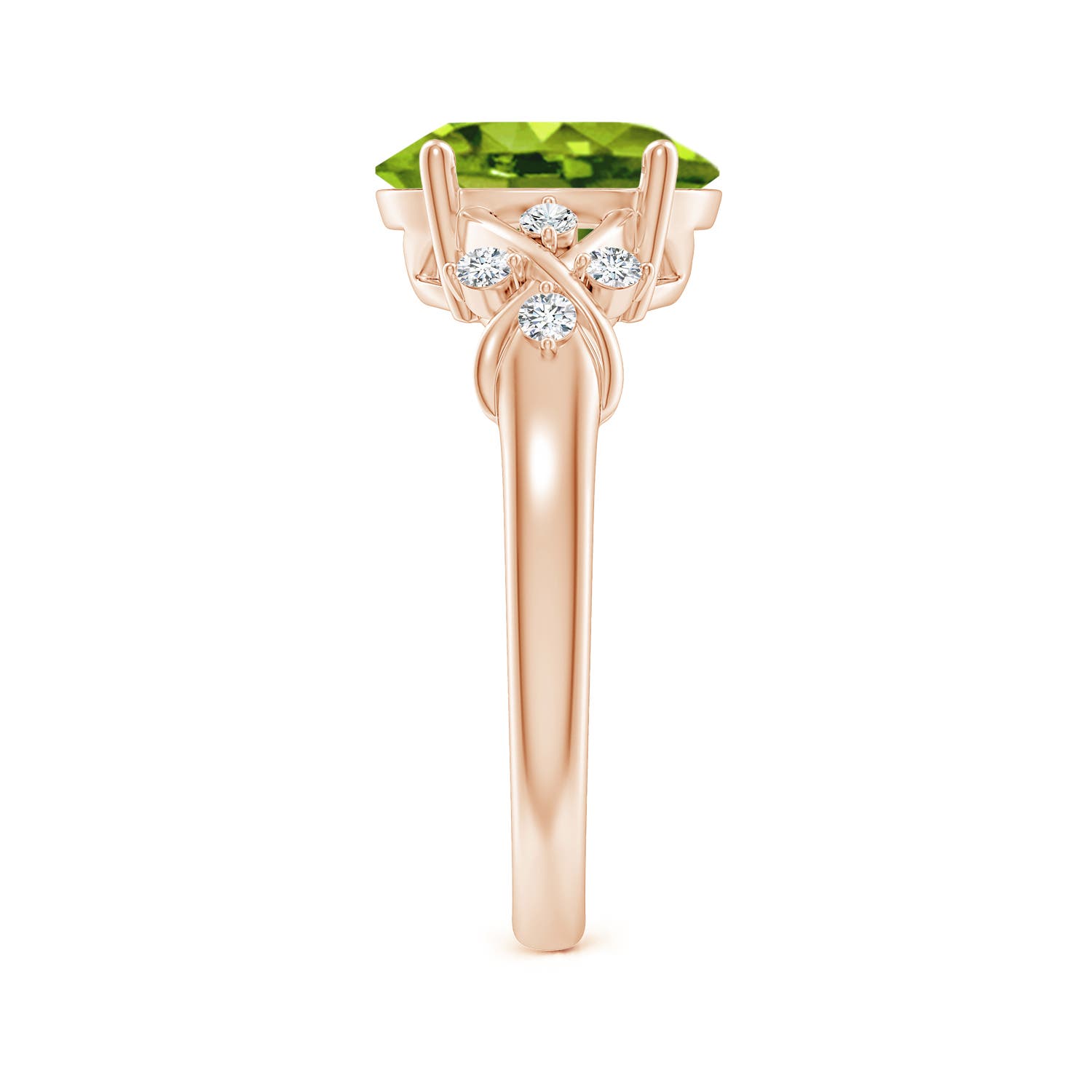 AAAA - Peridot / 2.77 CT / 14 KT Rose Gold