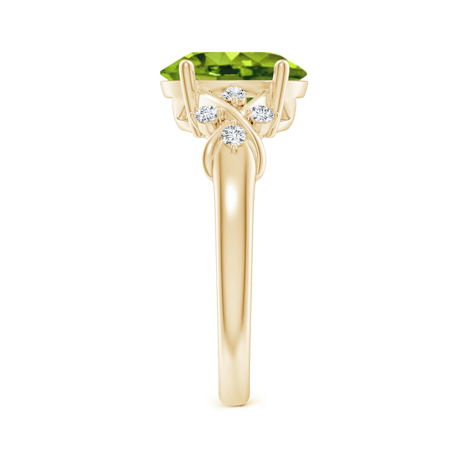 AAAA - Peridot / 2.77 CT / 14 KT Yellow Gold