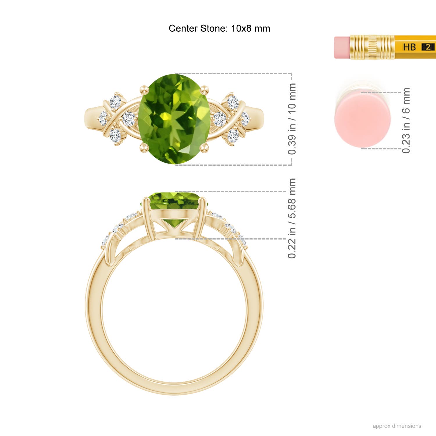 AAAA - Peridot / 2.77 CT / 14 KT Yellow Gold