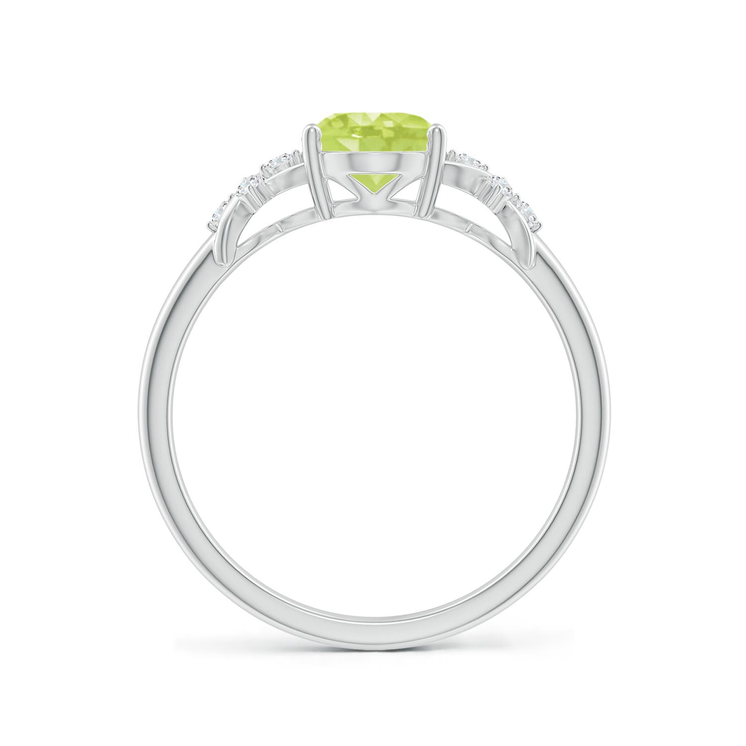 A - Peridot / 1.43 CT / 14 KT White Gold