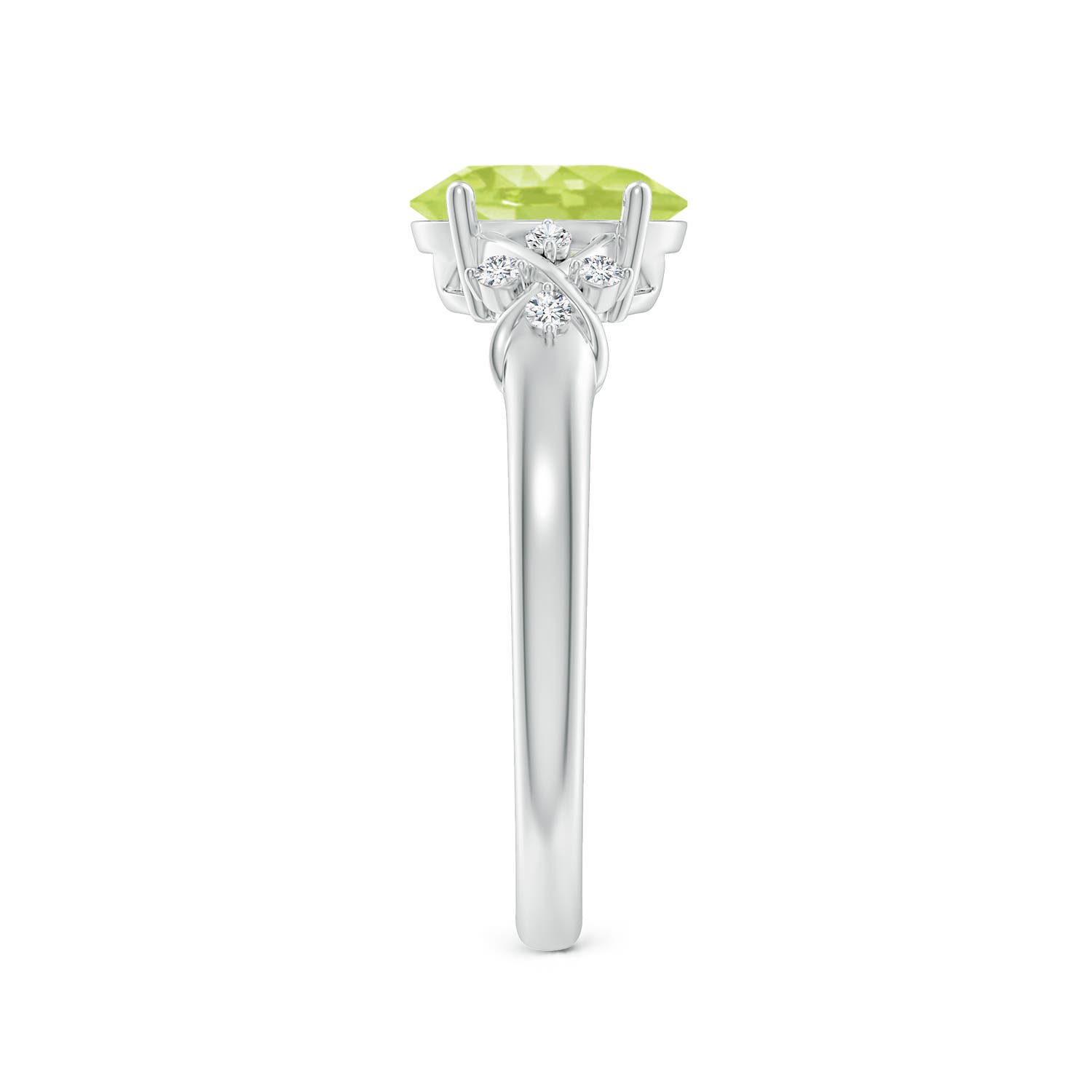 A - Peridot / 1.43 CT / 14 KT White Gold