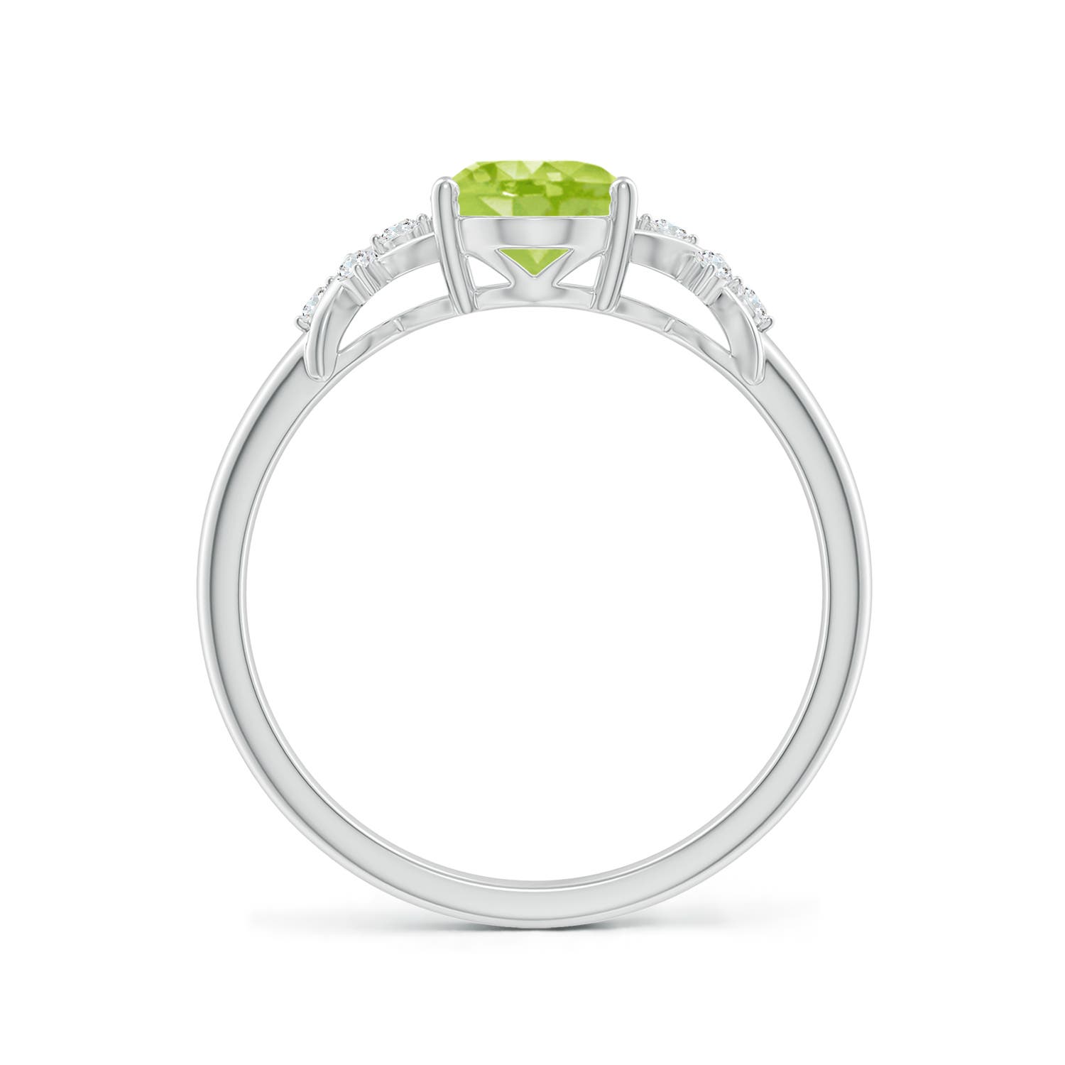 AA - Peridot / 1.43 CT / 14 KT White Gold