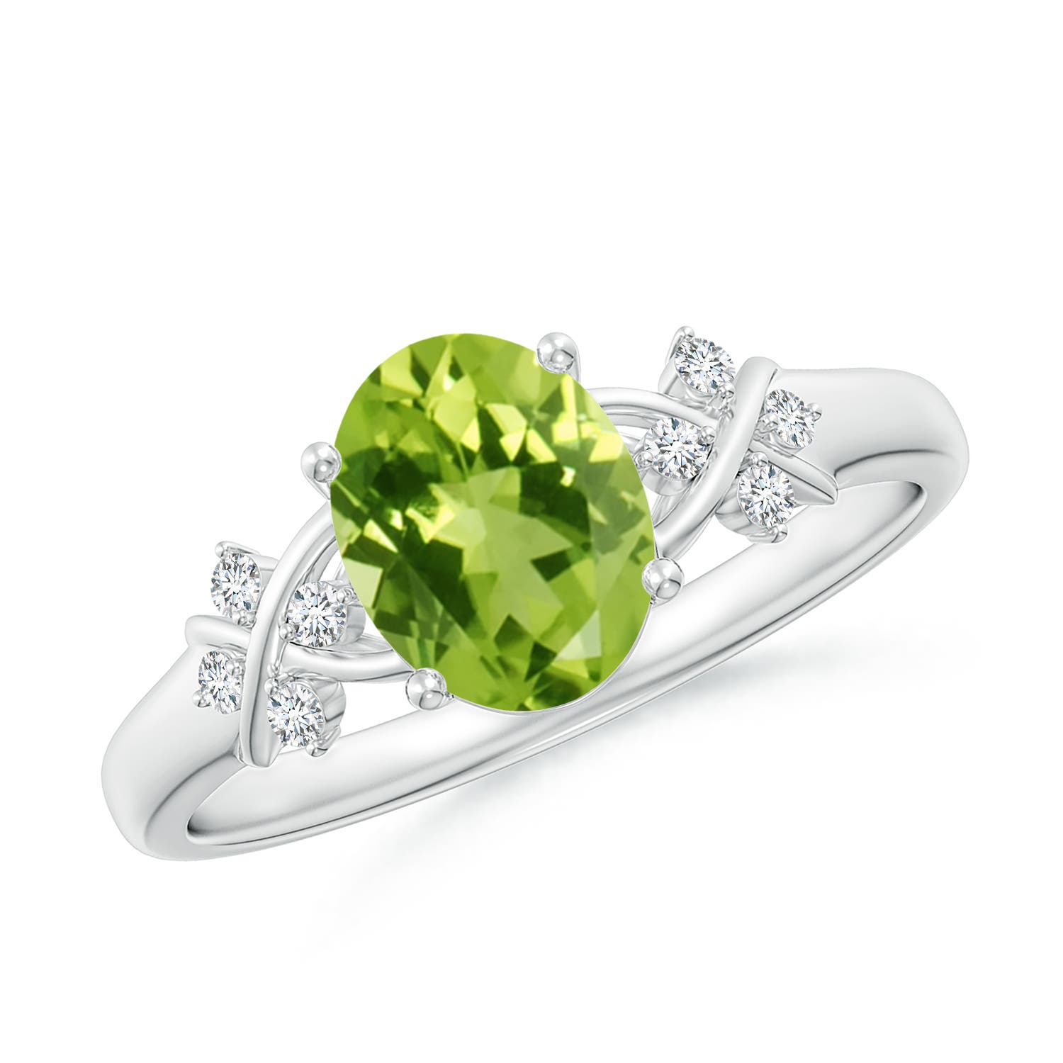 AAA - Peridot / 1.43 CT / 14 KT White Gold