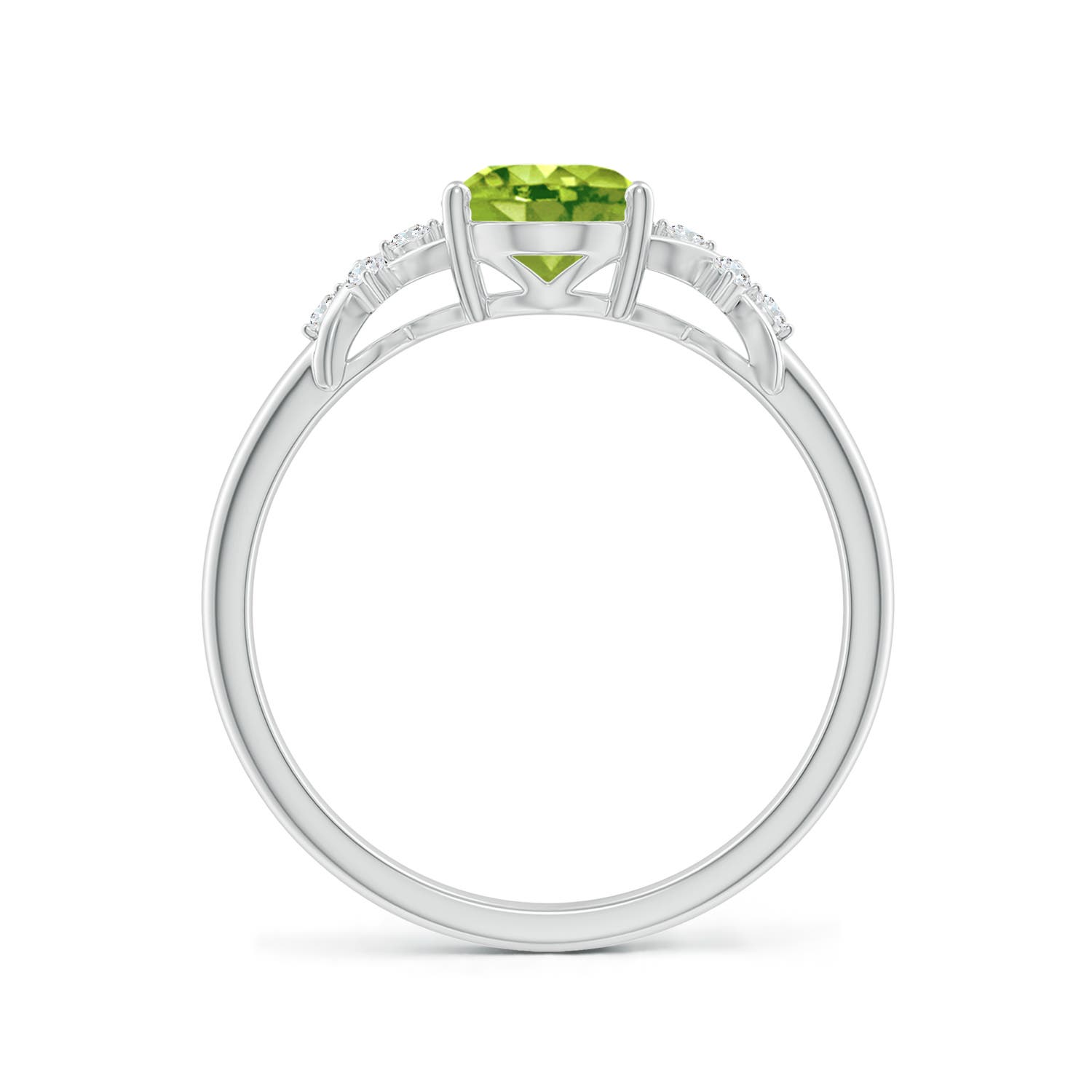 AAA - Peridot / 1.43 CT / 14 KT White Gold