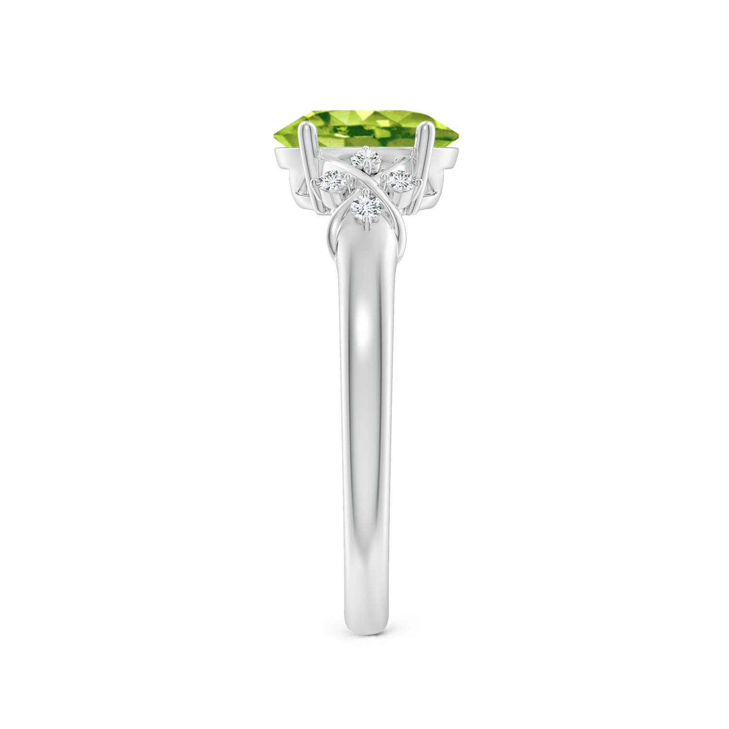 AAA - Peridot / 1.43 CT / 14 KT White Gold