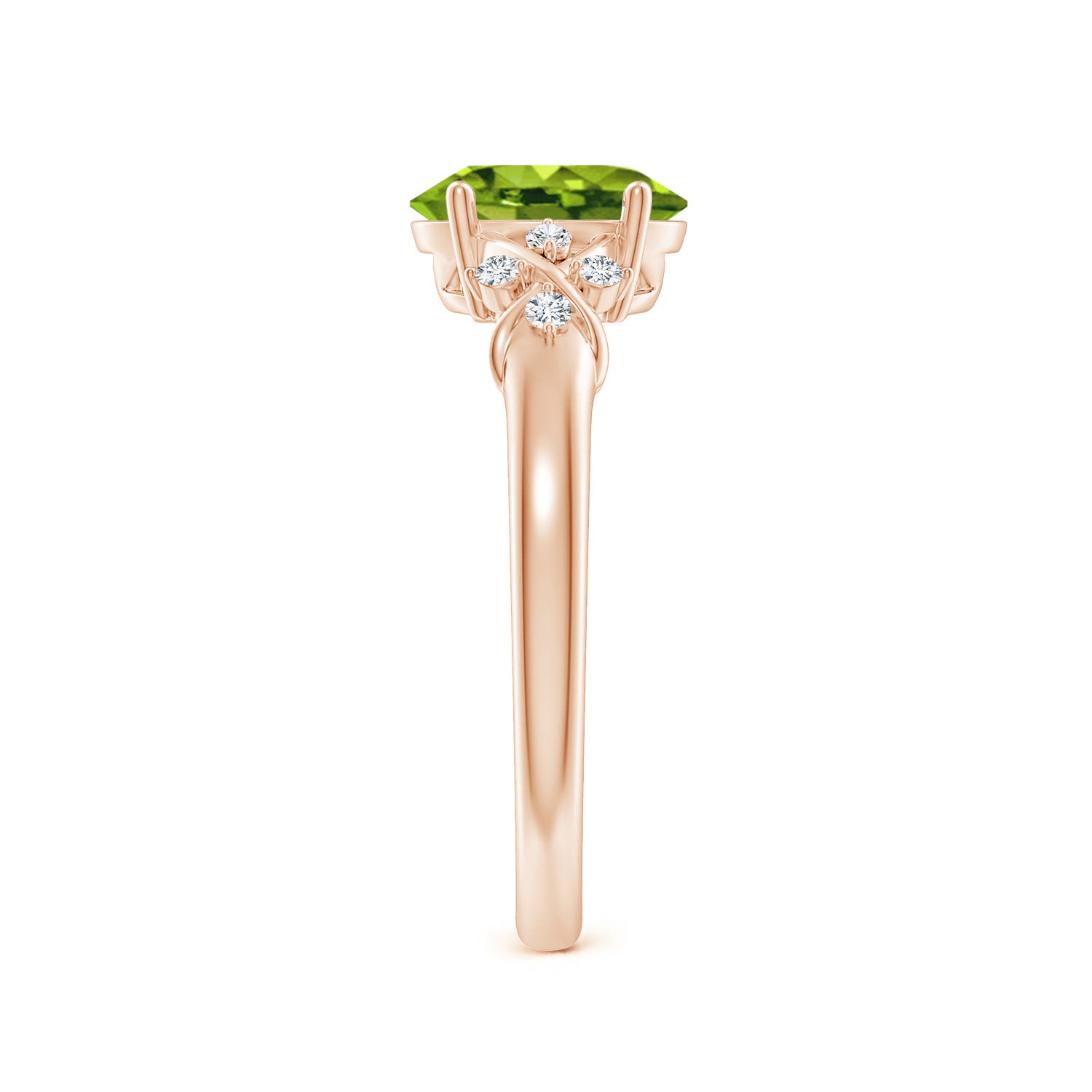 AAAA - Peridot / 1.43 CT / 14 KT Rose Gold