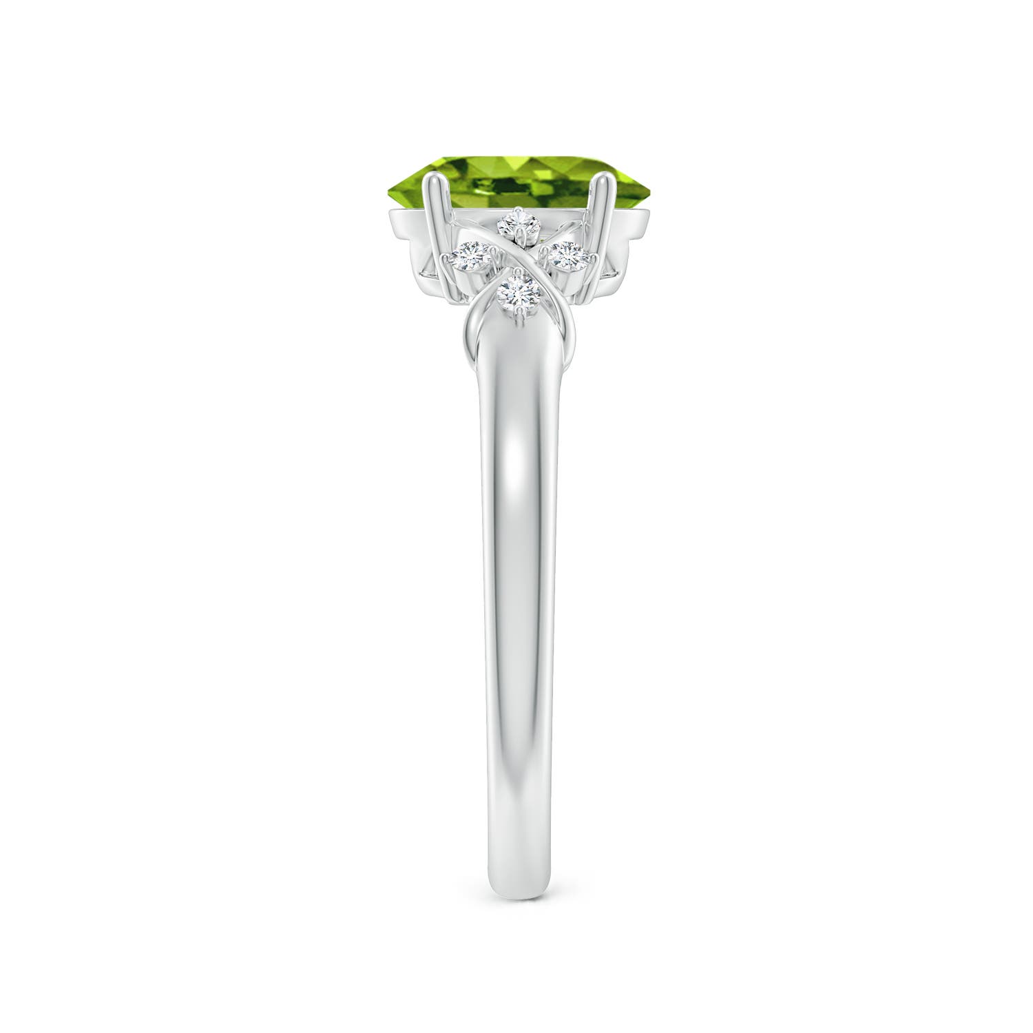 AAAA - Peridot / 1.43 CT / 14 KT White Gold