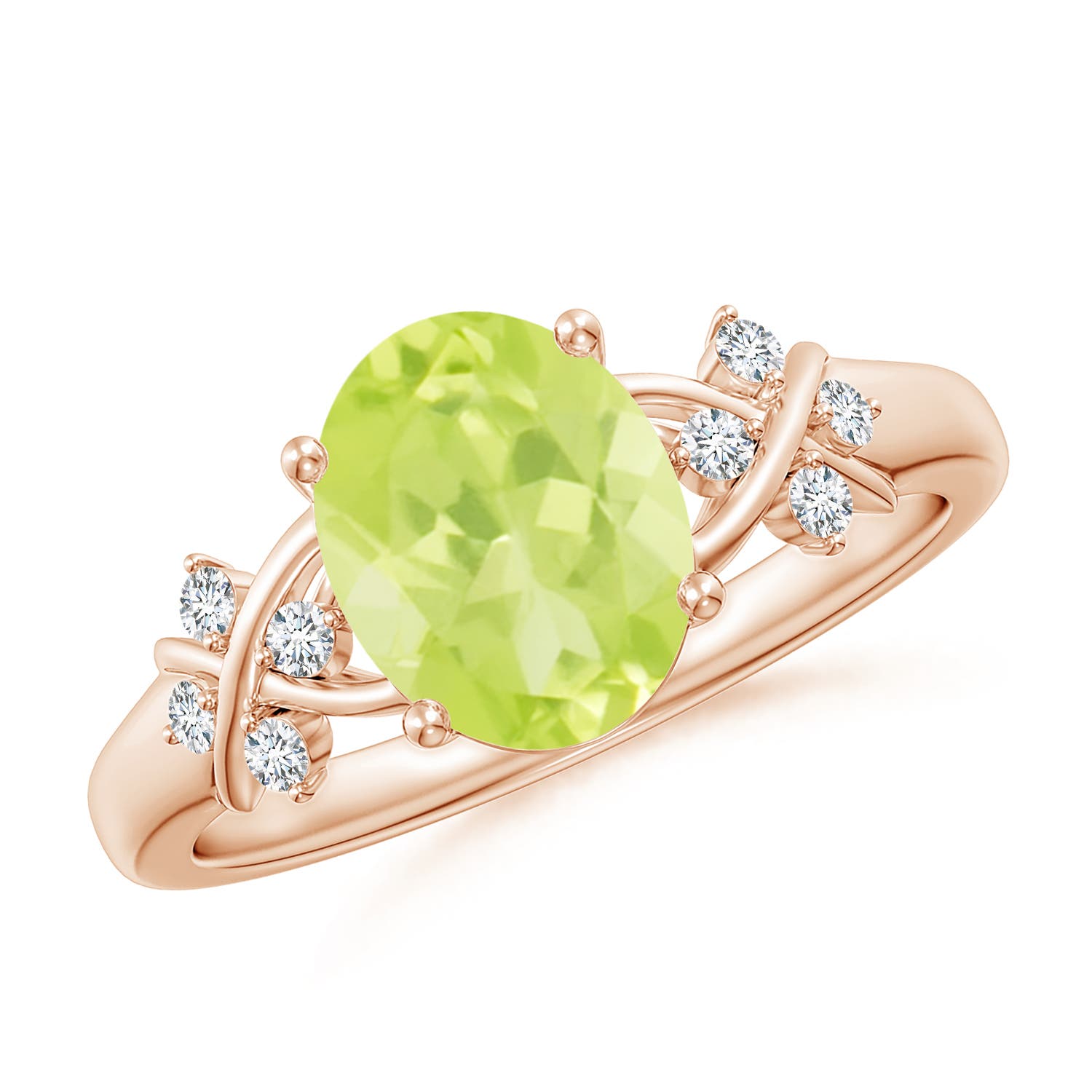 A - Peridot / 2.01 CT / 14 KT Rose Gold