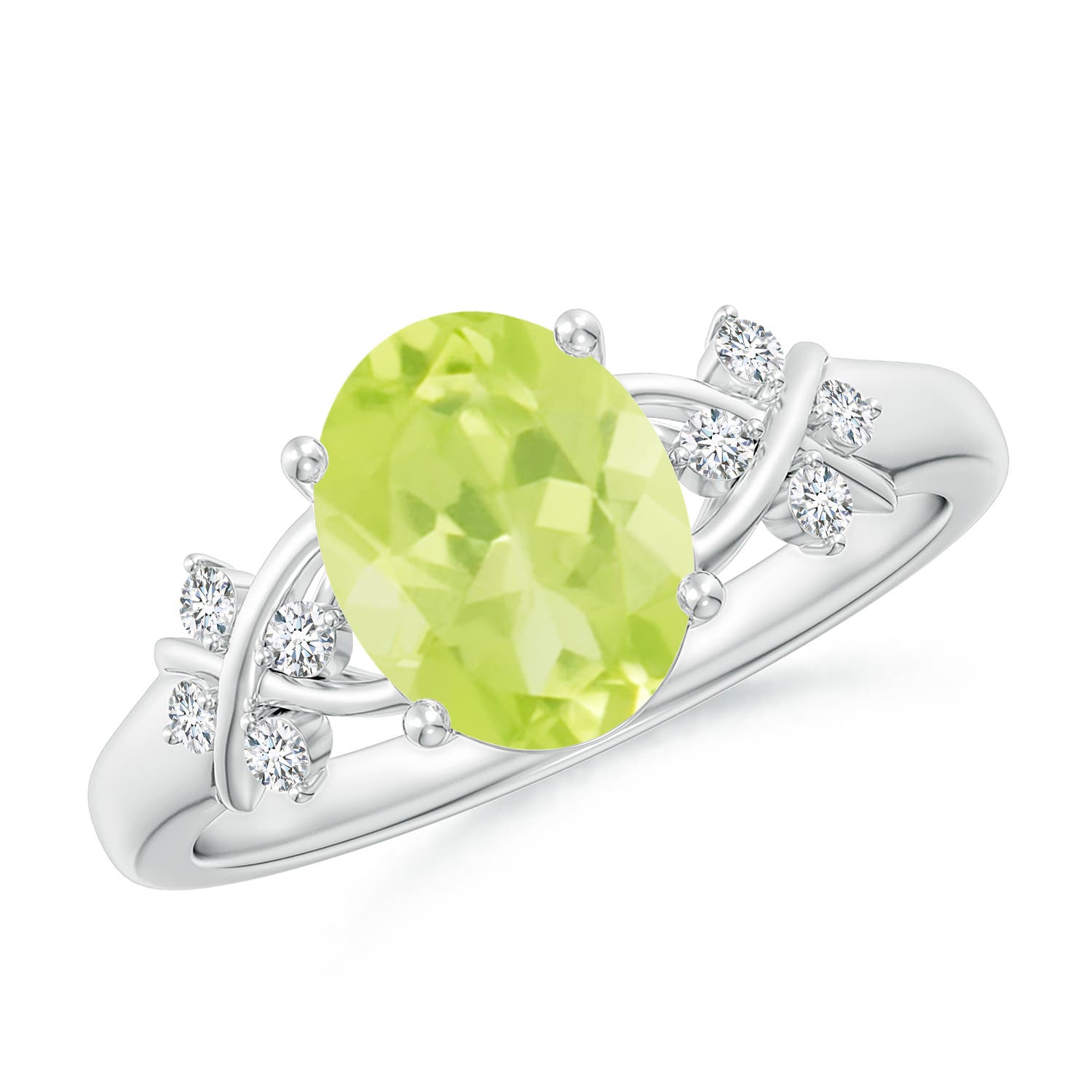 A - Peridot / 2.01 CT / 14 KT White Gold