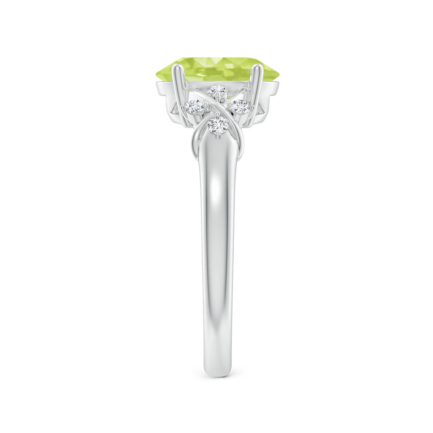 A - Peridot / 2.01 CT / 14 KT White Gold