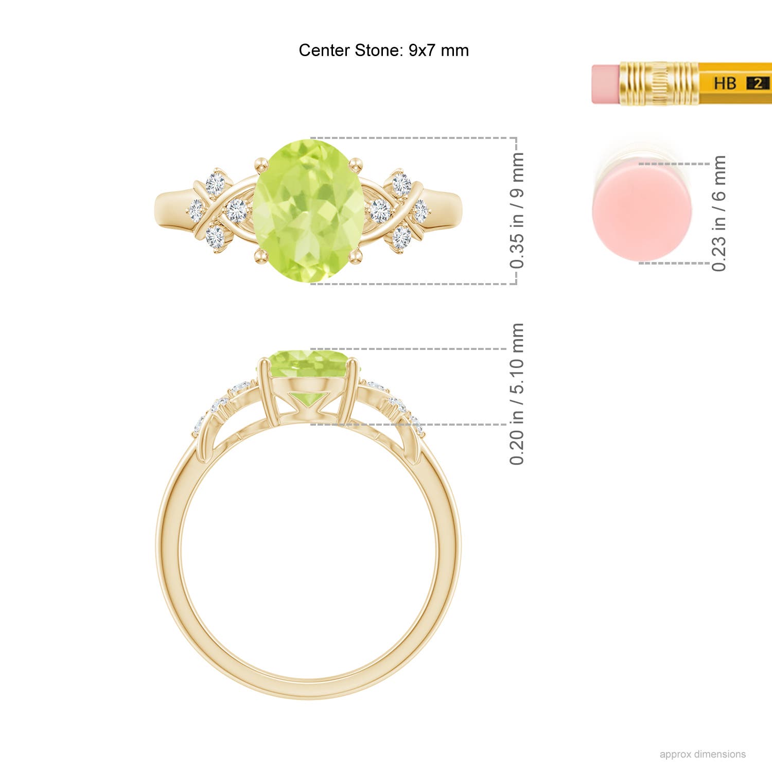 A - Peridot / 2.01 CT / 14 KT Yellow Gold