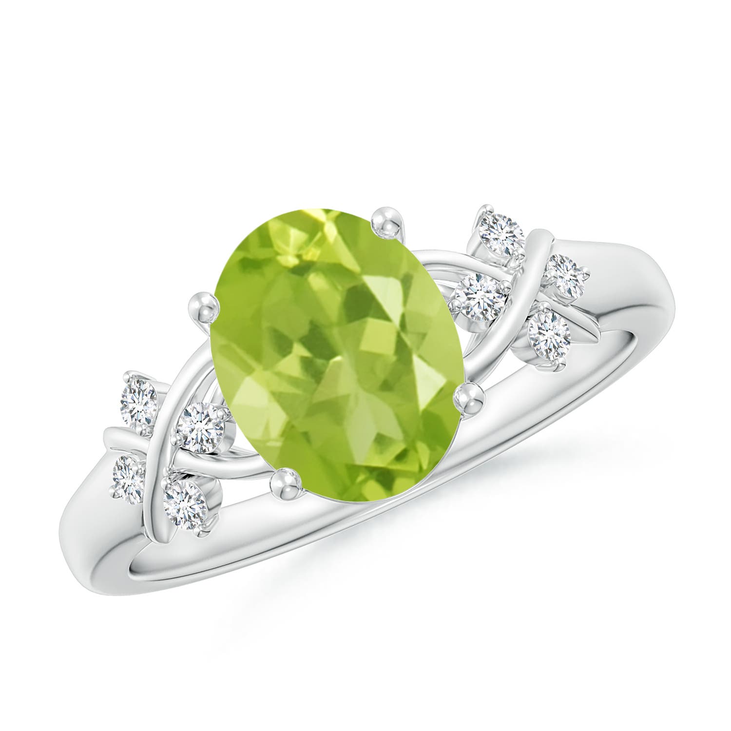 AA - Peridot / 2.01 CT / 14 KT White Gold