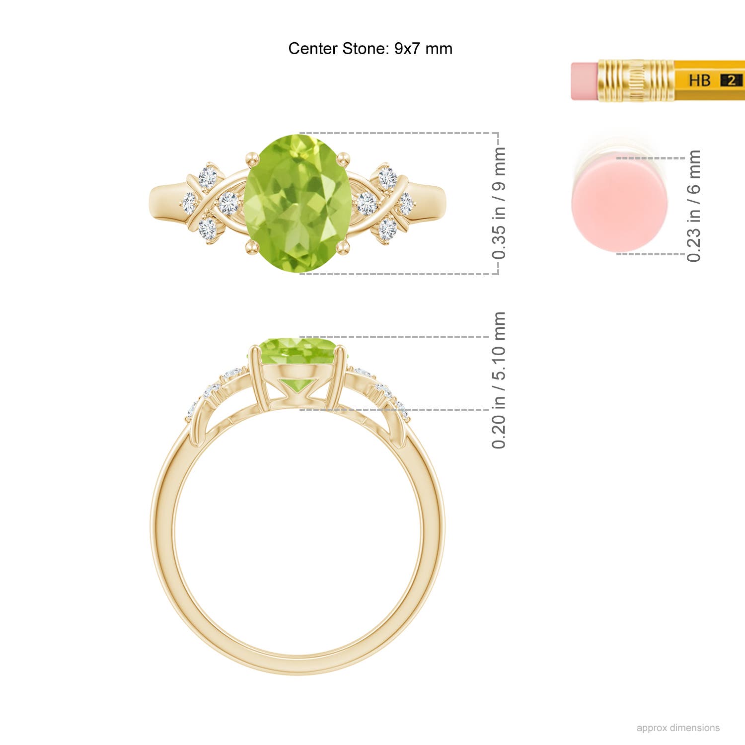 AA - Peridot / 2.01 CT / 14 KT Yellow Gold