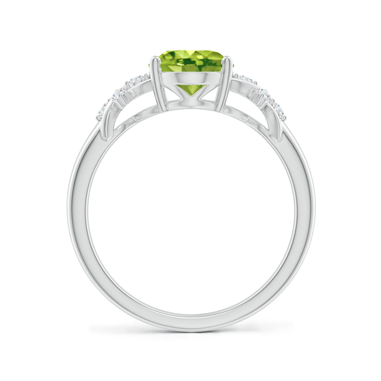 AAA - Peridot / 2.01 CT / 14 KT White Gold