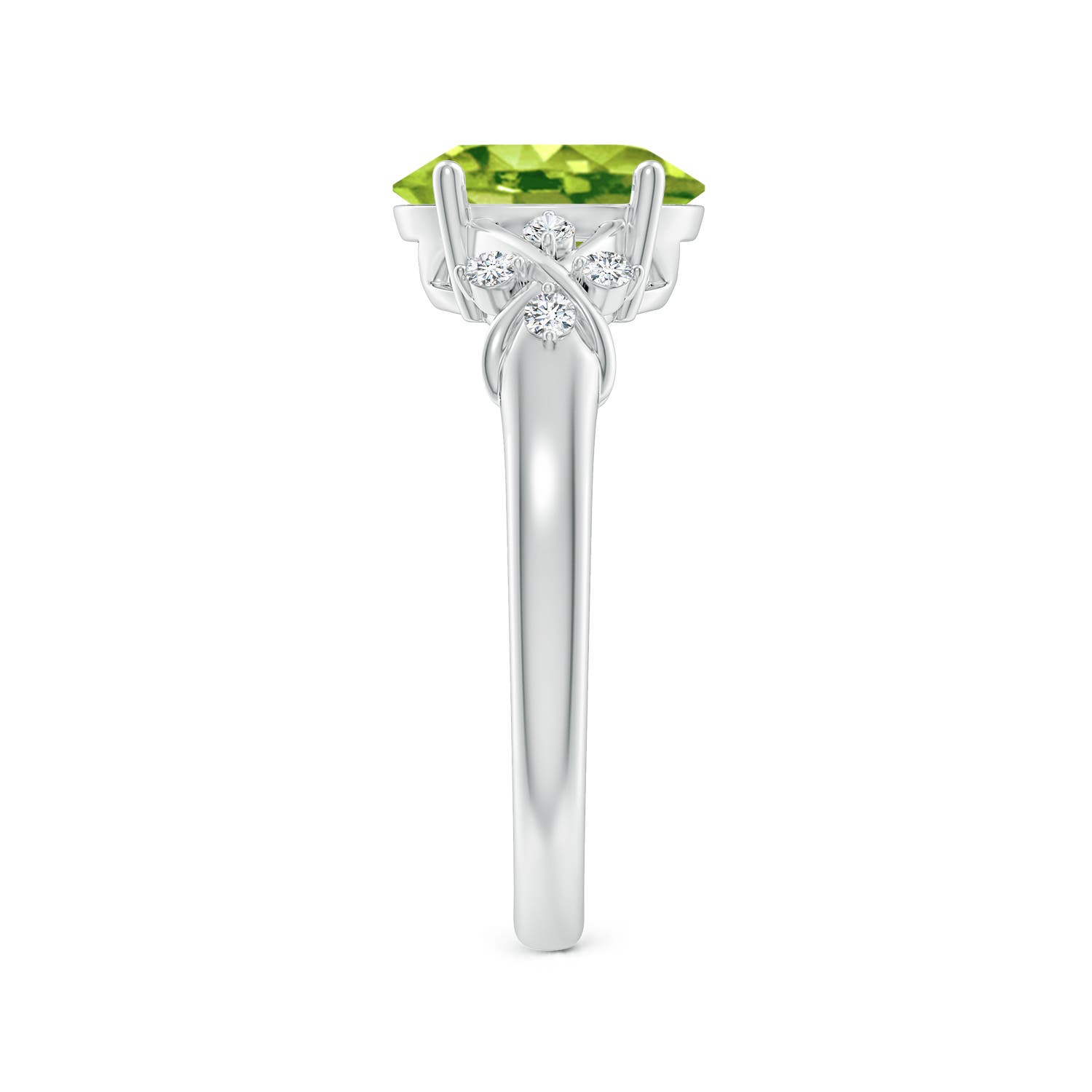 AAA - Peridot / 2.01 CT / 14 KT White Gold