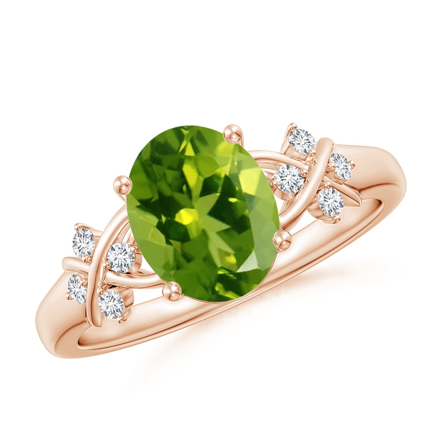 AAAA - Peridot / 2.01 CT / 14 KT Rose Gold