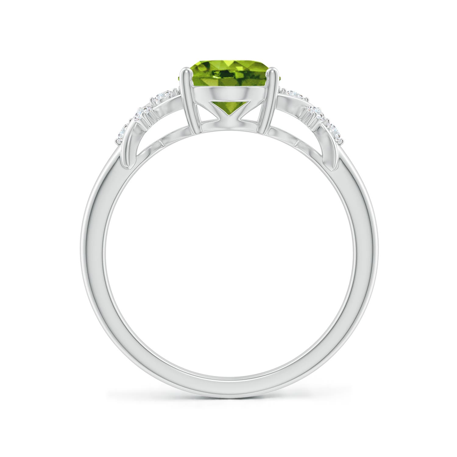 AAAA - Peridot / 2.01 CT / 14 KT White Gold