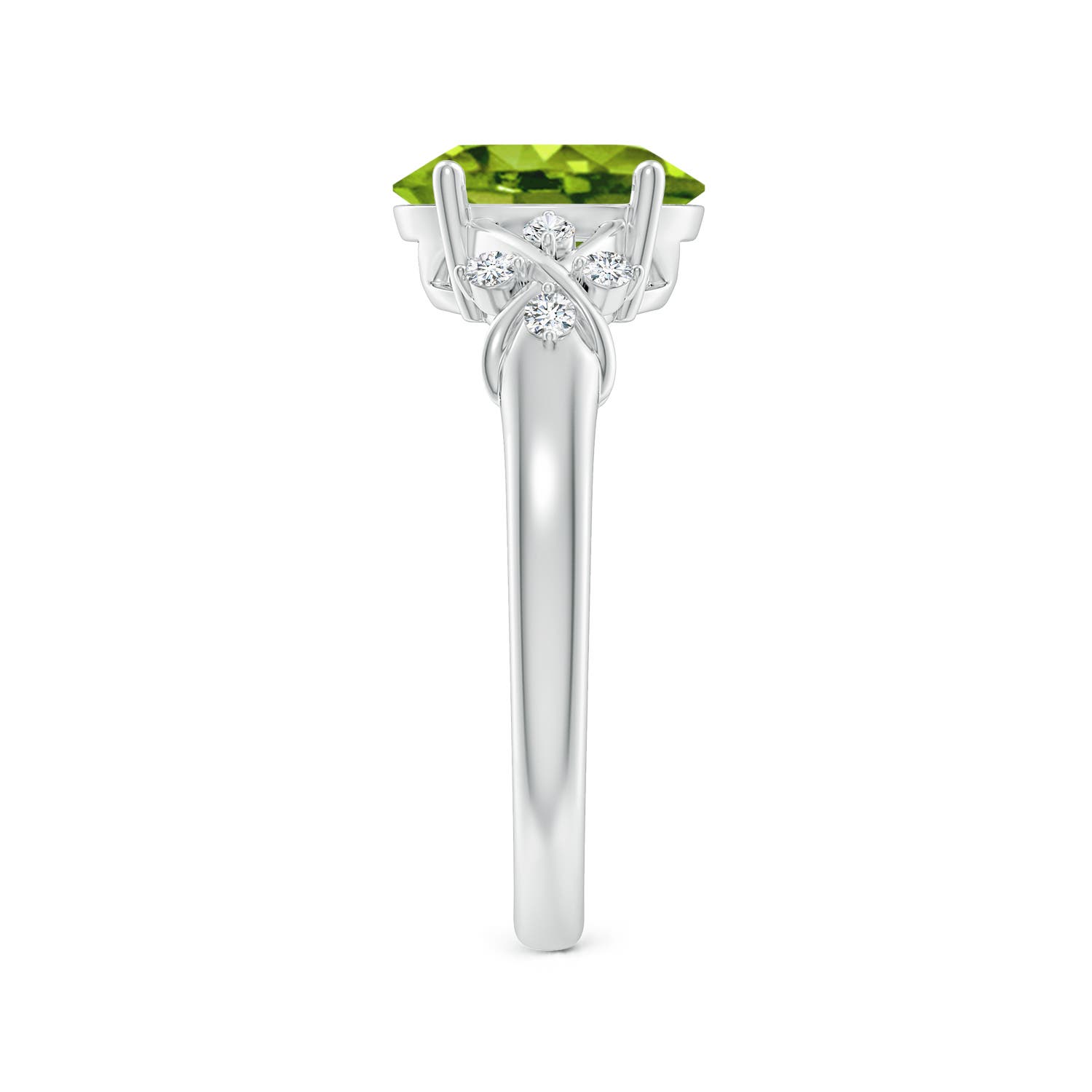 AAAA - Peridot / 2.01 CT / 14 KT White Gold