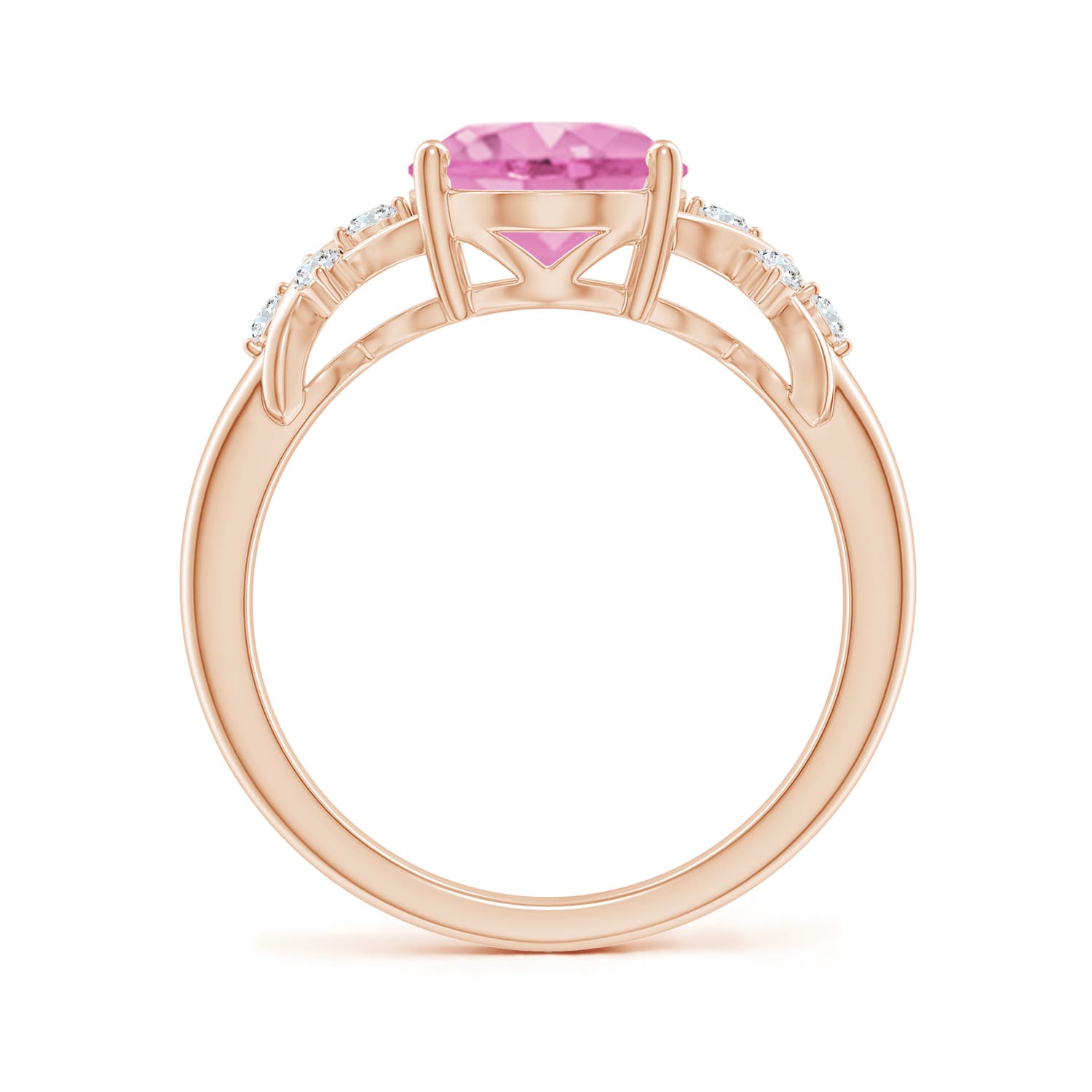 A - Pink Sapphire / 3.17 CT / 14 KT Rose Gold