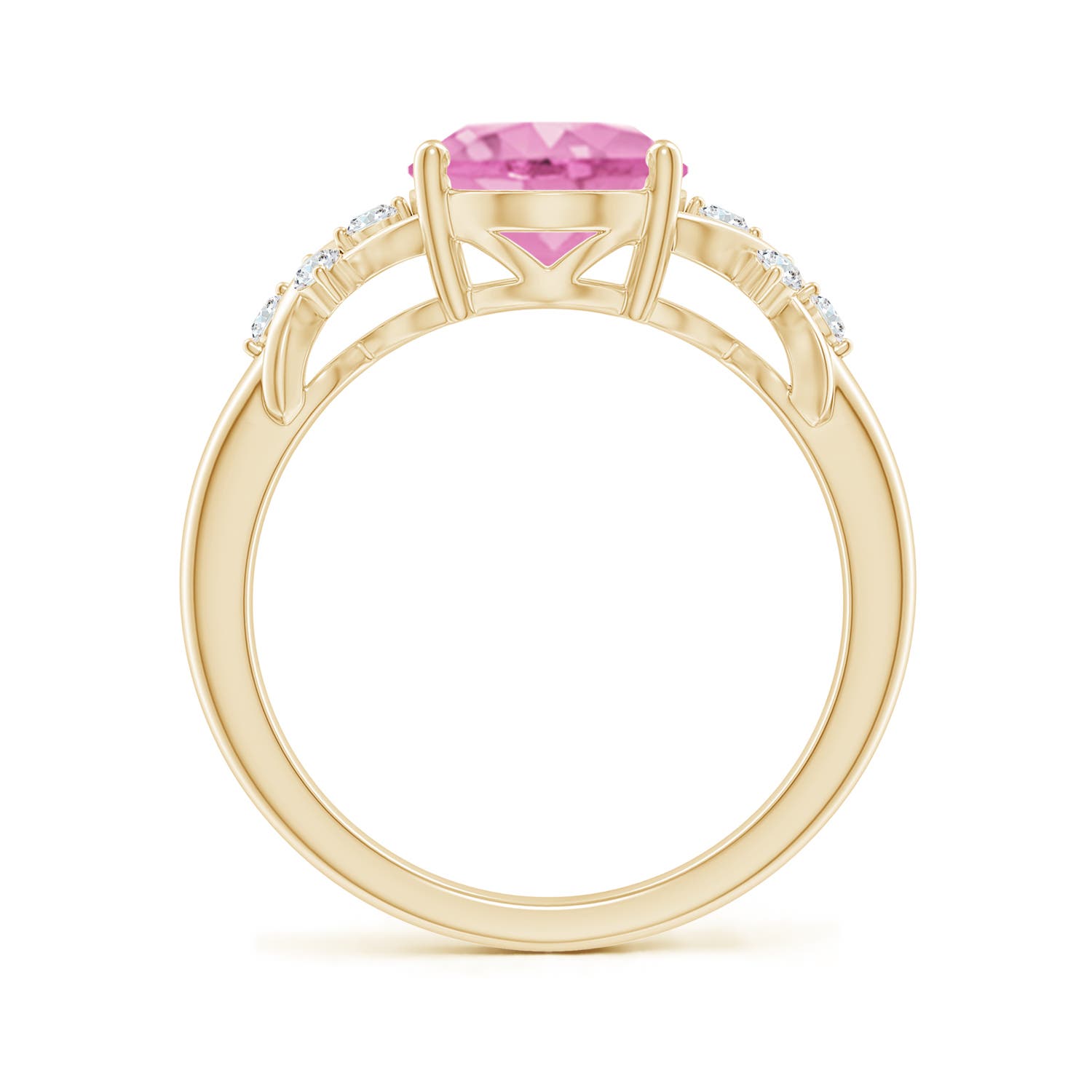 A - Pink Sapphire / 3.17 CT / 14 KT Yellow Gold