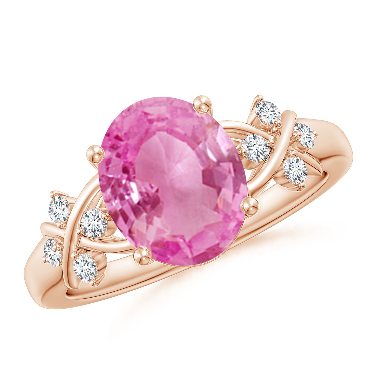 AA - Pink Sapphire / 3.17 CT / 14 KT Rose Gold