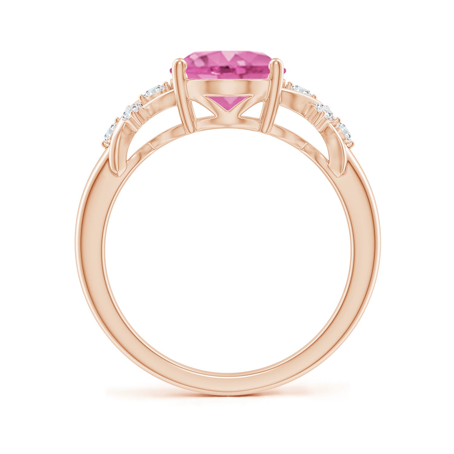 AA - Pink Sapphire / 3.17 CT / 14 KT Rose Gold